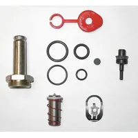 Repair kit for solenoid valves, includes core assembly, disc, O-rings, piston, and springs. Compatible with ASCO model EF8345G001AC240/60. Used to restore sealing and actuation in industrial solenoid valve applications