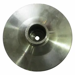 This closed-design impeller is constructed from 316 stainless steel for corrosion resistance. It is intended for use in straight centrifugal pumps to move fluids in water circulation, cooling, and transfer applications.