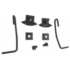 This hardware kit provides the necessary components to mount an eyeshield onto compatible Westward power tools. It is designed for use with models 1KEL8, 1KEL9, 1KEN1, and 1KEN2. The kit facilitates attachment of protective shields for applications such as grinding or cutting.