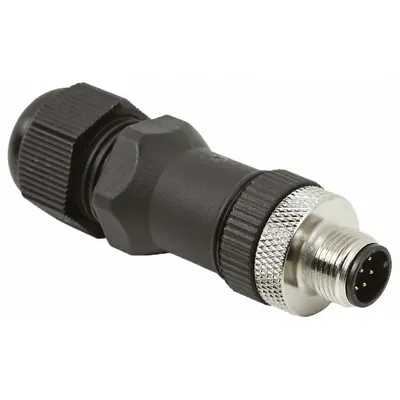 IFM Circular Connector: A Coded, 8 Pin, M12 Male Thread, IP68, Screw Terminals - Field-Wireable Industrial M12 Circular Connectors