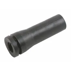 This strain relief cable guard is a heat gun hardware accessory that protects the power cable at its entry point into the tool. It reduces mechanical stress and prevents cable damage during use, extending the life of the heat gun in industrial maintenance and repair applications.