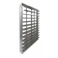 45"H-W 5.75"L Alu Wall Exhaust Shutter: For 42 in Fan, Double Panel, 45 in H, 45 in W, 3 in D, Wall (MPN 2FTW1)