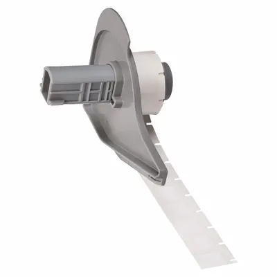 BRADY Precut Label Roll, 1/2 in x 1/2 in, Autoclavable Polyester, White - Brady Precut Label Rolls