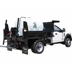 This skid-mount sprayer is designed for in-bed truck mounting. It features a 550-gallon tank capacity and is powered by a gas engine. Suitable for mobile spraying applications such as agricultural crop treatment, weed control, and pest management.
