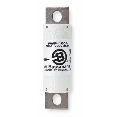 BUSSMANN Semiconductor Fuse: FWP Series, Fast-Acting, 100 A, 700 V AC - Fast-Acting Bolt-On Fuses