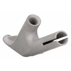 This speed welding tip is a heat gun nozzle with a 5 mm outside diameter. It is designed for welding plastics, including adhesives, floor coverings, plexiglass, and PVC. The nozzle fits onto model 09231 and is suitable for precise application in plastic welding tasks.