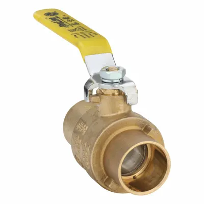 OEM Brass Full Port Ball Valve, 1 in, Sweat x Sweat, Lever Handle - Brass Ball Valves