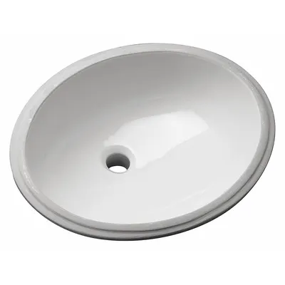 ZURN Bathroom Sink: White, Vitreous China, 19 in Overall Lg, 16 in Overall Wd - Undermount Bathroom Sinks without Faucets