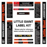 LITTLE GIANT Ladder Label Kit: For Stepladders, 9 Labels, Safety and Hazard Labels (MPN 31888)