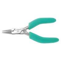 Flat Nose Plier: ESD-Safe, 1/2 in Max Jaw Opening, 4 3/4 in Overall Lg, 1 in Jaw Lg, 1/4 in Tip Wd (MPN 2642)
