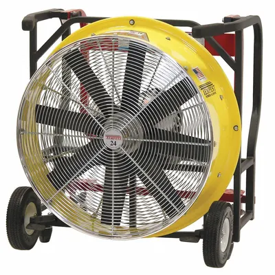 TEMPEST Circulating Fan: 24 in Blade Dia, 115/208 to 230V AC, Mobile, 1 hp, Direct Drive - Standard Industrial Floor Fans