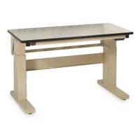 PRO-LINE Workbench: Adj Ht, Laminate, 60 in x 30 in, 1,000 lb Overall Load Capacity, Beige (MPN MVSII6030P)