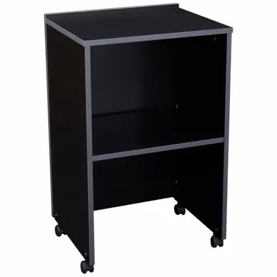 OKLAHOMA SOUND Lectern: Black, Laminate, 33 3/4 in Overall Ht, 21 1/8 in Overall Wd - Lecterns