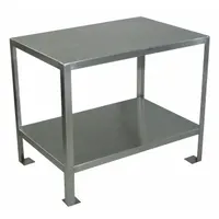 JAMCO Work Table: Fixed Ht, Stainless Steel, 24 in x 18 in, 1,200 lb Overall Load Capacity (MPN XW124)