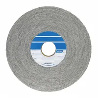 This deburring wheel from NORTON's Bear-Tex Series 1000 measures 12 inches in diameter and 2 inches in width, with a 5-inch arbor. It features aluminum oxide abrasive in a medium, hard (7), hard grade. Designed for deburring carbon steel and soft metals, it removes burrs, sharp edges, and surface imperfections from machined parts, weld seams, and fabricated components