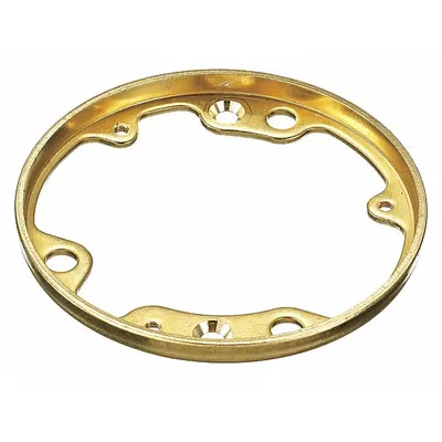 HUBBELL WIRING DEVICE-KELLEMS Cover Flange: Round, Brass, Hubbell - Flanges and Trim Rings for Floor Boxes