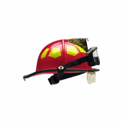 BULLARD Fire Helmet: Red, Fiberglass, Chin Strap