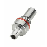 Quick Connection Coupling: Straight, 3/8 in ID Size, Warm Red, Barbed/Quick Disconnect, Brass (MPN LQ6D22006RED)