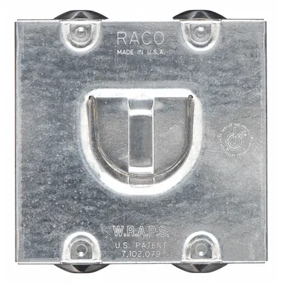 RACO Electrical Box Cover: 2 Gangs, Raised, 3/4 in Raised Ht, For Rectangular Box Shape - Wiring Protector Plates