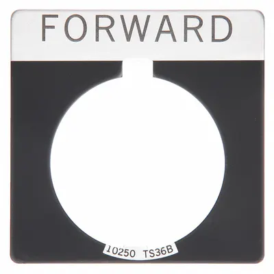 EATON Legend Plate: 30 mm Panel Mounting Size, Square - Push-Button Rings & Plates