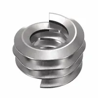 Free-running tangless helical insert for repairing or reinforcing internal threads in metal. #6-32 coarse thread, right-hand direction, plain finish. Made from 18-8 stainless steel with tensile strength of 200,000 to 250,000 psi. Supplied in a 1,000-piece pack