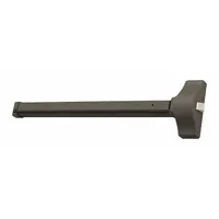 This rim-type touchbar exit device is designed for doors up to 36 inches wide. Finished in bronze, it is ADA compliant and supplied without outside trim. Suitable for commercial egress applications requiring a touchbar style