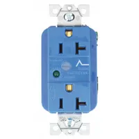 BRYANT Receptacle: Duplex, 5-20, Blue, 125V AC, 20 A, 2 Pole / 3 Wire (MPN SP53A)