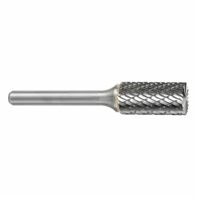SGS PRO Double-Cut End-Cut Cylinder Bur, 1/4" x 1" Head, 1/4" Shank, SB-1L - Double-Cut End-Cut Cylinder Burs