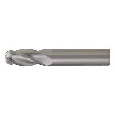 CLEVELAND Ball End Mill: Carbide, TiAlN Coated, 4 Flute, 5/16" Mill Dia, 7/8" LOC - General Purpose Carbide Ball End Mills