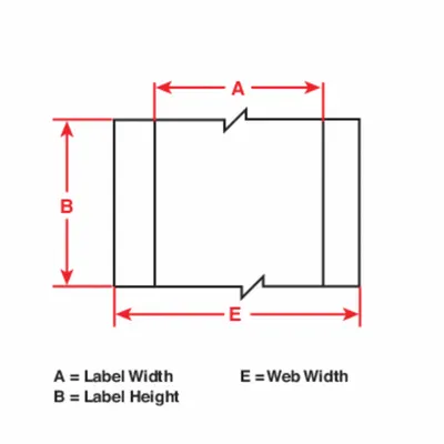 BRADY Continuous Label Stock: 4 in x 300 ft, Metalized Polyester, Metal Detectable - Brady Continuous Label Rolls
