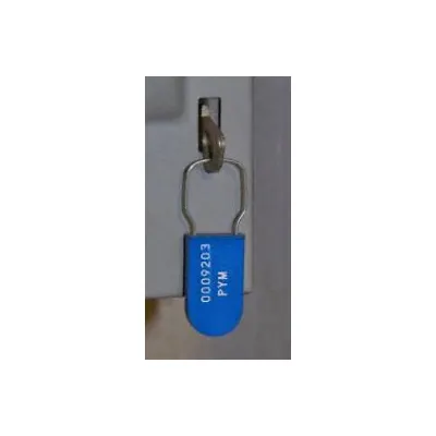 TYDENBROOKS Padlock Seals: Blue, Plastic, 8 lb Breaking Strength, 1 5/8 in Lock Lg - Metal Hasp Padlock Seals