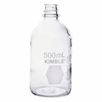 KIMBLE Media/Storage Bottle: 500 mL, 33-430 mm, 188 mm, Colorless, Narrow Mouth Size, ASTM/USP (MPN 61110-500)