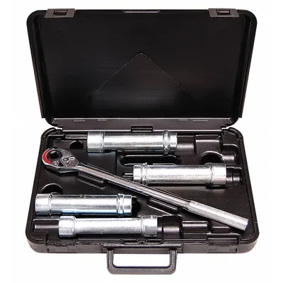 WHEELER-REX Socket Wrench Set: 1/2 in Drive, 4 Piece, 6-Point - Metric Socket Sets with Drive Tools