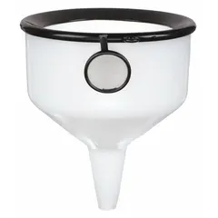 APPROVED VENDOR Anti-Splash Funnel, White, HDPE, 4.25 L