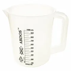 Tall Form Plastic Beaker with Handle, Polypropylene, Translucent, Printed Graduations
