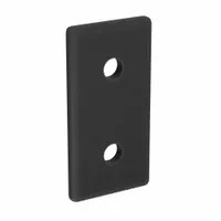 End Cap: 10 Series, Inch, 2 in x 1 in x 1 in, Black, Plastic, Unfinished, Single (MPN 10AC7732)