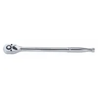 WESTWARD Hand Ratchet: Pear, Reversible, 11 1/4 in Overall Lg, Chrome, 5° Min Arc Swing (MPN 440G13)