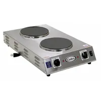 Hot Plate: 2 Elements, Solid, 7 1/2 in Heating Element Dia, 6,142 BtuH Heating Capacity, 120V AC (MPN CDR-2CFB)