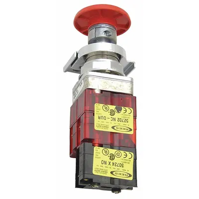 REES Emergency Stop Push Button: Non-Illuminated, Mushroom Head Profile, Non-Metallic - Mushroom-Head Push Buttons
