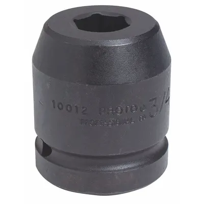 PROTO Impact Socket: 1 in Drive Size, SAE, 2 1/4 in Socket Size, 12-Point, Std - 1" Drive Impact Sockets