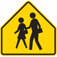 Traffic Sign: 24 in x 24 in Nominal Sign Size (W x H), Aluminum, Yellow-Green, S1-1 MUTCD, Diamond (MPN S1-1-24DA)