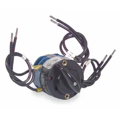Unit-mounted 3-pole disconnect switch for electric wall and ceiling heaters. Rated 30A at 600V AC for single- or three-phase systems. Includes a relay. Designed for use with model 2YU67.