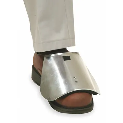 OEM APPROVED VENDOR Aluminum Strap-On Metatarsal Guard, Universal Size, Silver - Metatarsal Guards