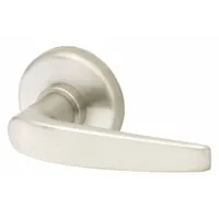 This BEST storeroom lever lockset features a satin chromium-plated stainless steel finish and a 40H rose style. It is ADA compliant and equipped with an interchangeable core for rekeying without removing the lockset. Designed for interior doors requiring keyed entry from outside and free egress from inside, it is suitable for commercial facilities such as offices and schools