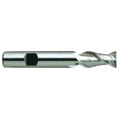 YG-1 Square End Mill: High Speed Steel, TiCN Coated, 2 Flute, 1/2" Mill Dia - High-Speed Steel Square End Mills for Aluminum