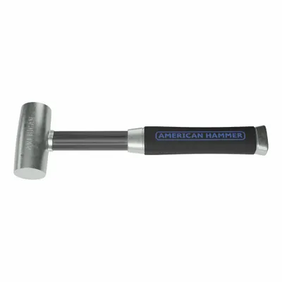 AMERICAN Mallet: Aluminum/Rubber Handle, 3 lb Head Wt, 1 1/2 in Dia, 3 3/4 in Head Lg - Nickel-Aluminum-Bronze Mallets