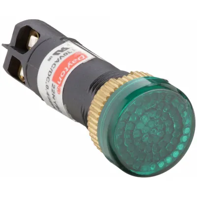 Dayton Raised Panel Light: 12 mm Panel Mounting Hole Dia, LED - LED Indicator Pilot Lights
