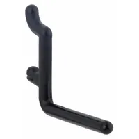 FUNCTIONAIRE Single Rod Pegboard Hook: 1/4 in Peg Hole, For 1 in Pegboard Hole Spacing, Black, 25 PK (MPN 25-FH3-4)