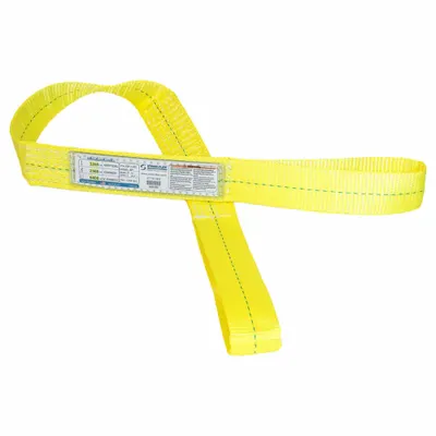STREN-FLEX Web Sling: Type 3, Polyester, 4 ft Sling Lg, 10 in Eye Lg - High-Visibility Polyester Flat-Eye Web Slings