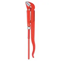 KNIPEX Pipe Wrench: Alloy Steel, 2 3/4 in Jaw Capacity, Serrated, 22 in Overall Lg, I-Beam (MPN 83 20 020)
